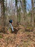 Trailbau Toscana - Schwerarbeit - Trailbau in der Toscana